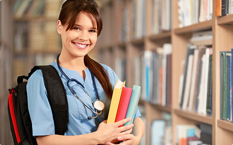 Medical Student In Library